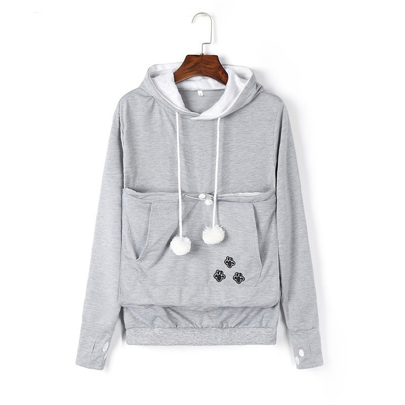 Women’s Oversized Hoodie with Pet Pouch