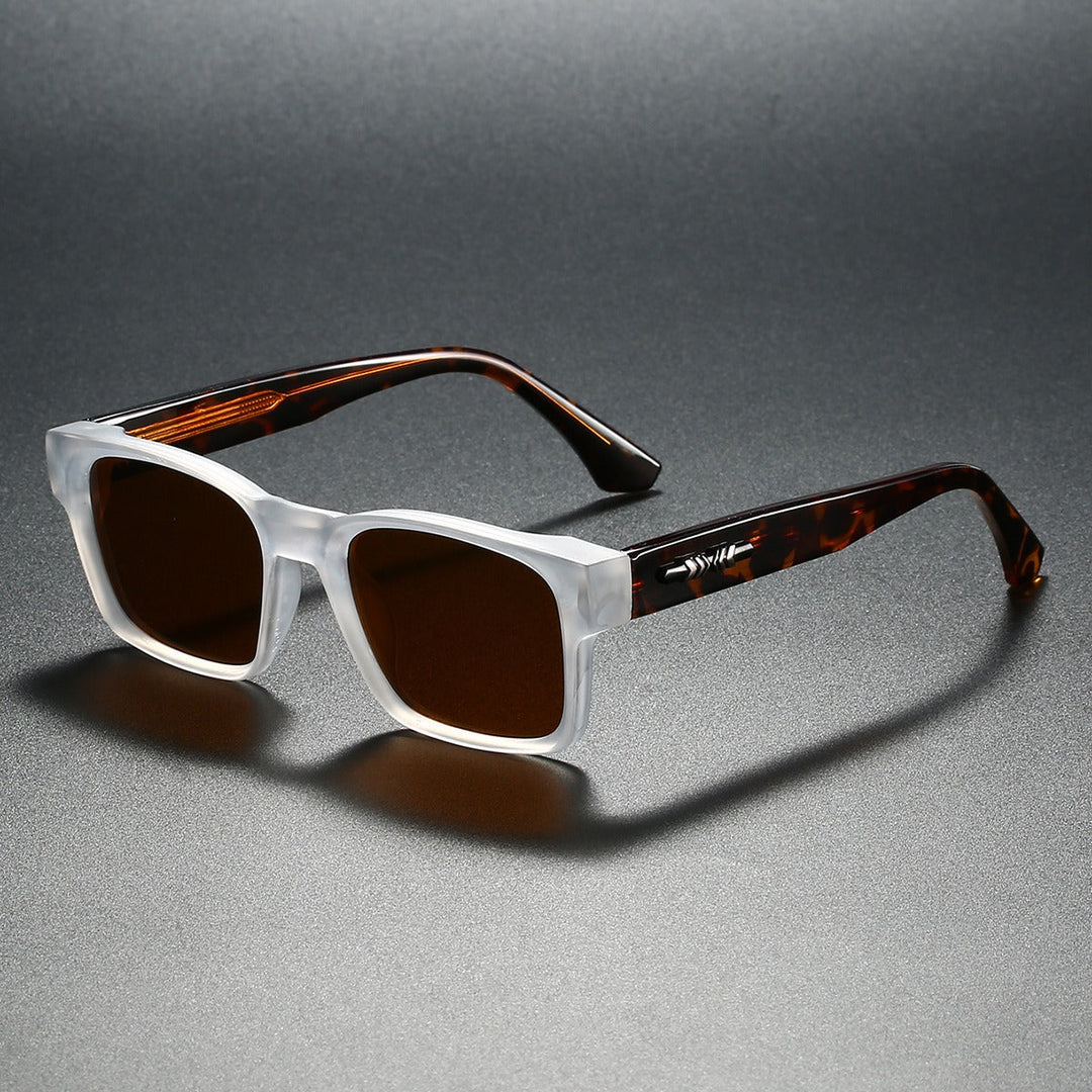 Two-Tone Rectangle Sunglasses - Jett