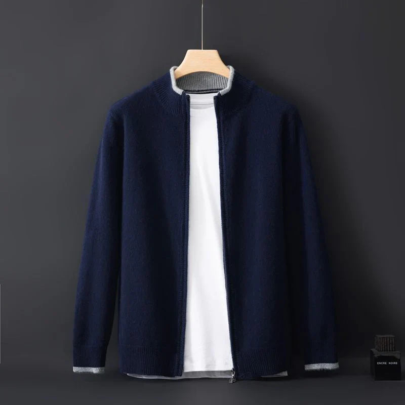 Men’s Zip Front Knit Cardigan