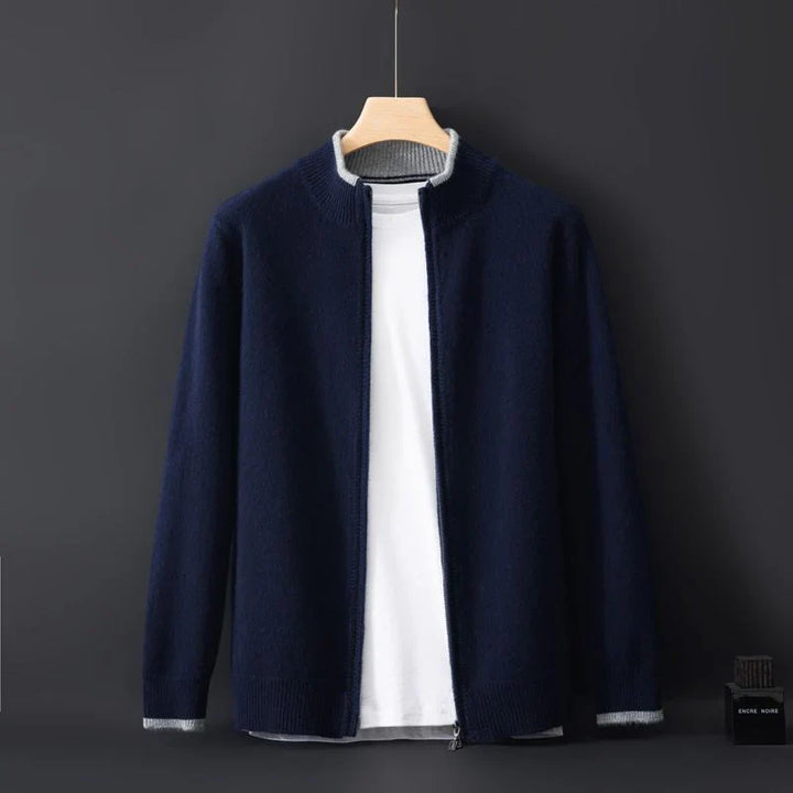 Men’s Zip Front Knit Cardigan