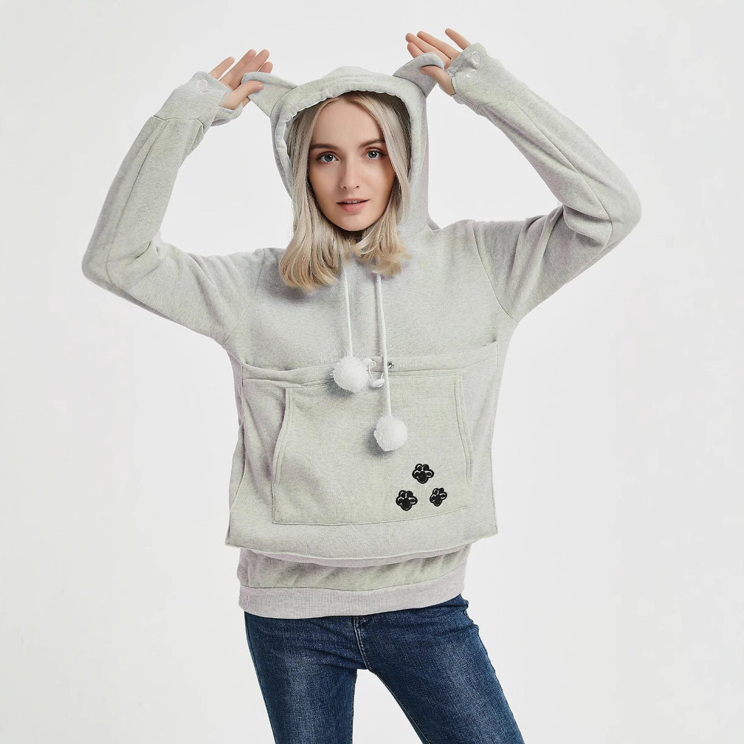Women’s Oversized Hoodie with Pet Pouch