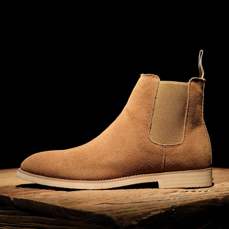 Men’s Genuine Suede Chelsea Dress Boots