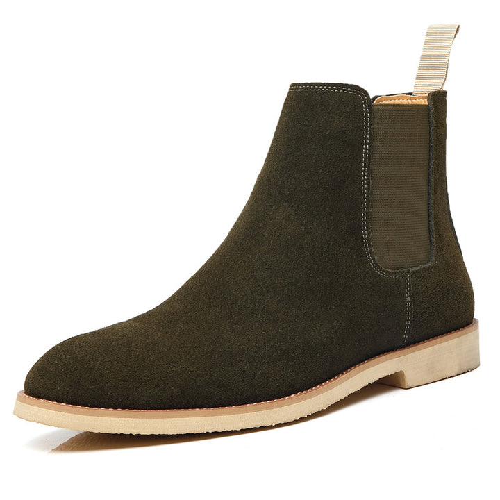 Men’s Genuine Suede Chelsea Dress Boots