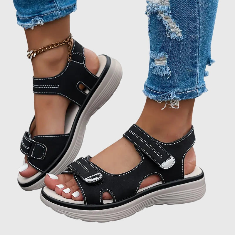 Orthopaedic comfortable sandals with supportive design for all-day comfort, featuring adjustable straps and cushioned footbed, ideal for foot health and style. 0