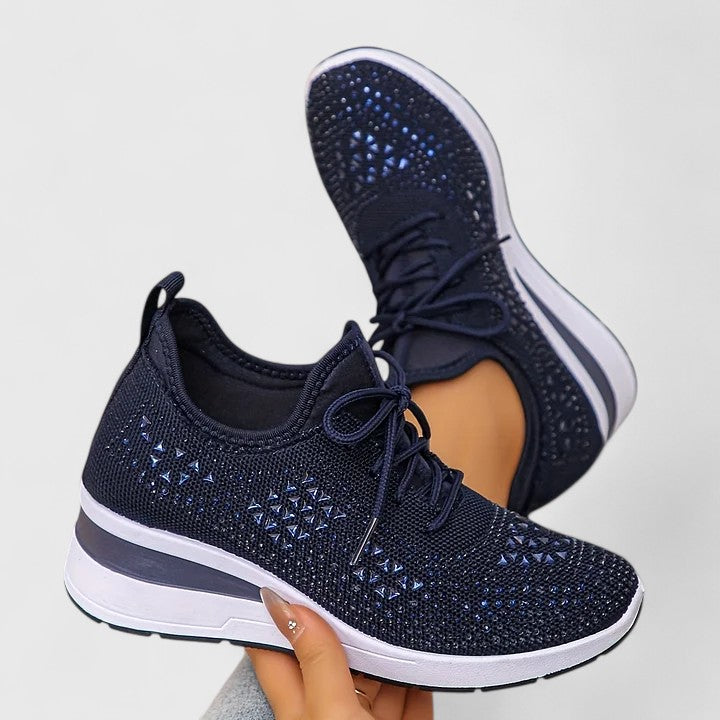 Orthopedic supportive shoes for women featuring a breathable mesh upper, designed for comfort and stability during daily activities. 3