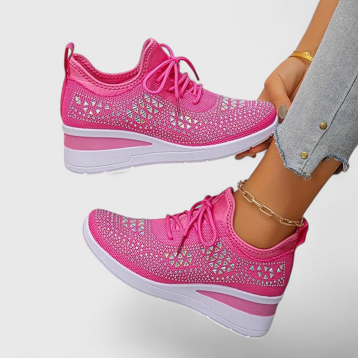 Orthopedic supportive shoes for women featuring a breathable mesh upper, designed for comfort and stability during daily activities. 5