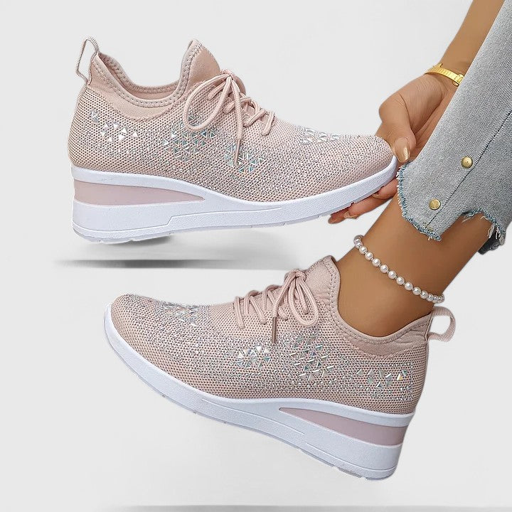 Orthopedic supportive shoes for women featuring a breathable mesh upper, designed for comfort and stability during daily activities. 6