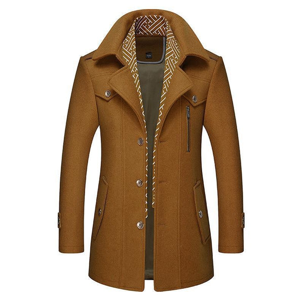 Men’s Slim Fit Wool Blend Peacoat Jacket