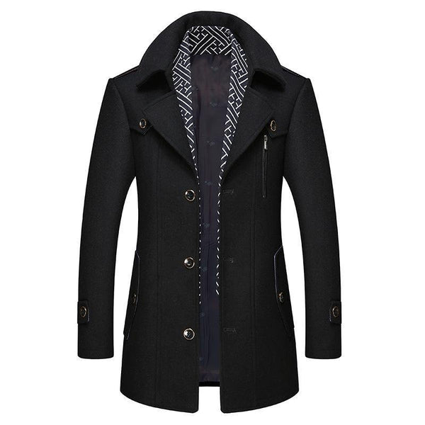 Men’s Slim Fit Wool Blend Peacoat Jacket