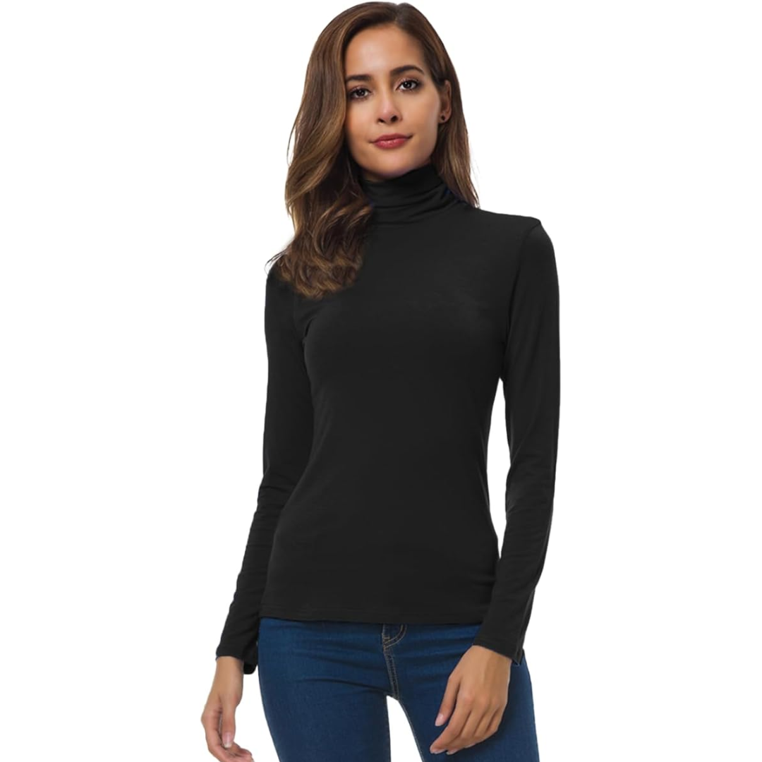 Petra Slim Fit Women's Turtleneck - Lightweight and Breathable Layer 0