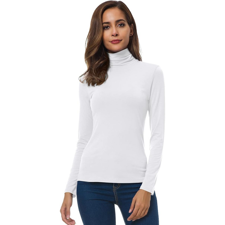 Petra Slim Fit Women's Turtleneck - Lightweight and Breathable Layer 10