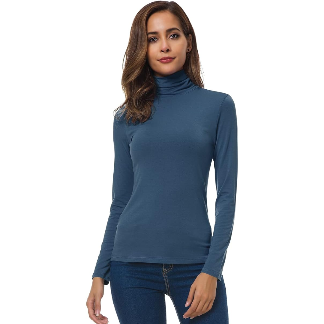 Petra Slim Fit Women's Turtleneck - Lightweight and Breathable Layer 11