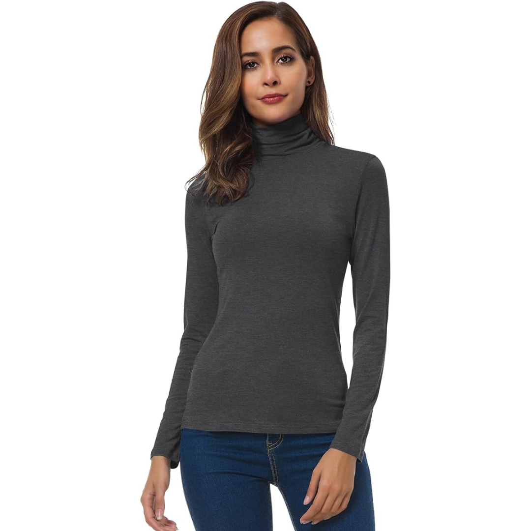 Petra Slim Fit Women's Turtleneck - Lightweight and Breathable Layer 8