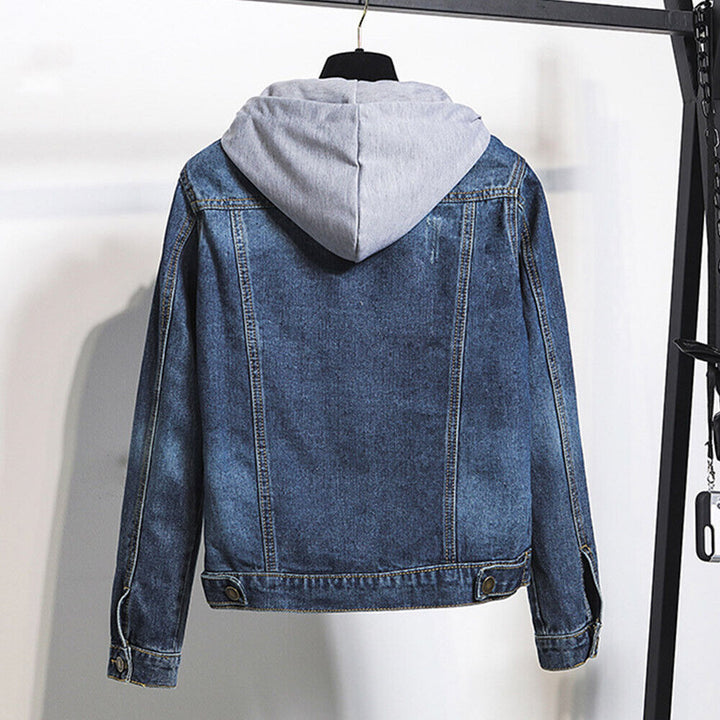 Plus Size Hooded Denim Jacket for Curvy Women - Comfortable & Stylish Jean Jacket 2