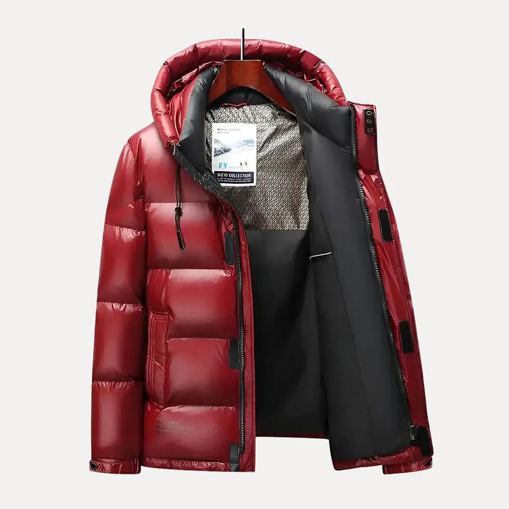 Men’s Hooded Puffer Jacket Quilted Winter Coat