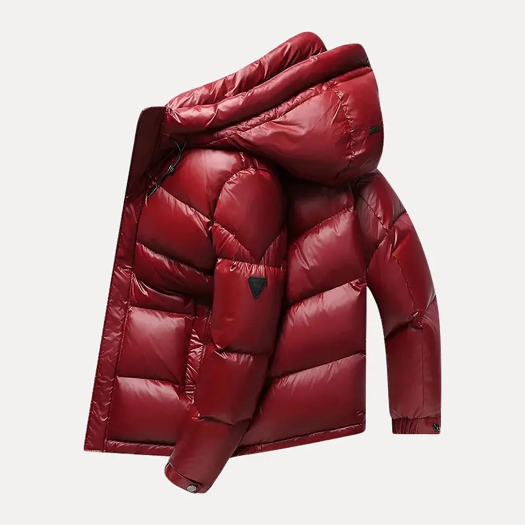 Men’s Hooded Puffer Jacket Quilted Winter Coat