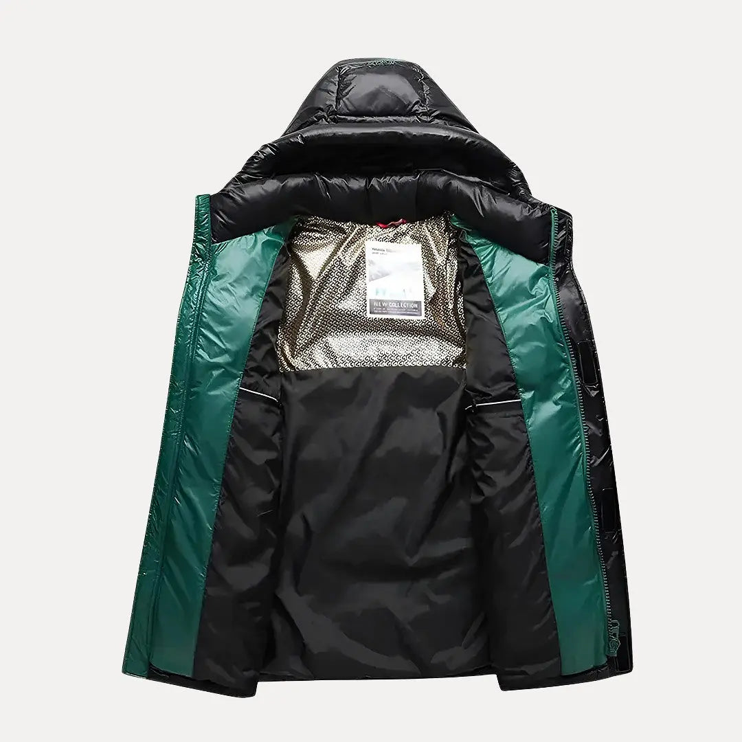 Men’s Hooded Puffer Jacket Quilted Winter Coat