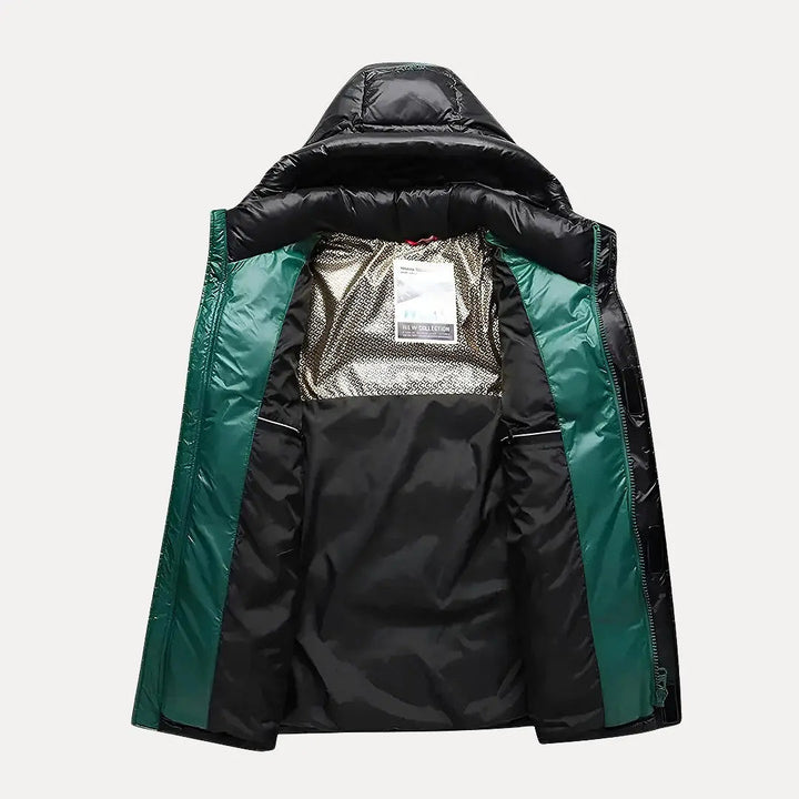 Men’s Hooded Puffer Jacket Quilted Winter Coat