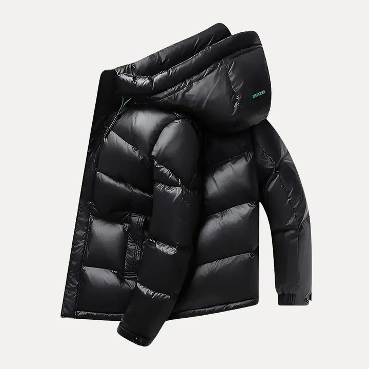 Men’s Hooded Puffer Jacket Quilted Winter Coat