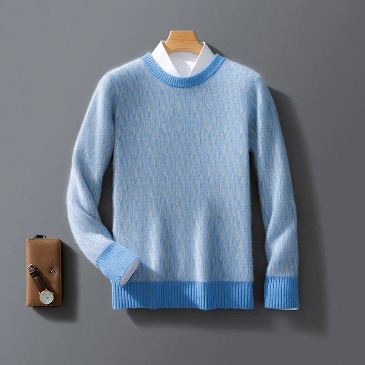 Men’s Contrast Trim Crew Neck Sweater