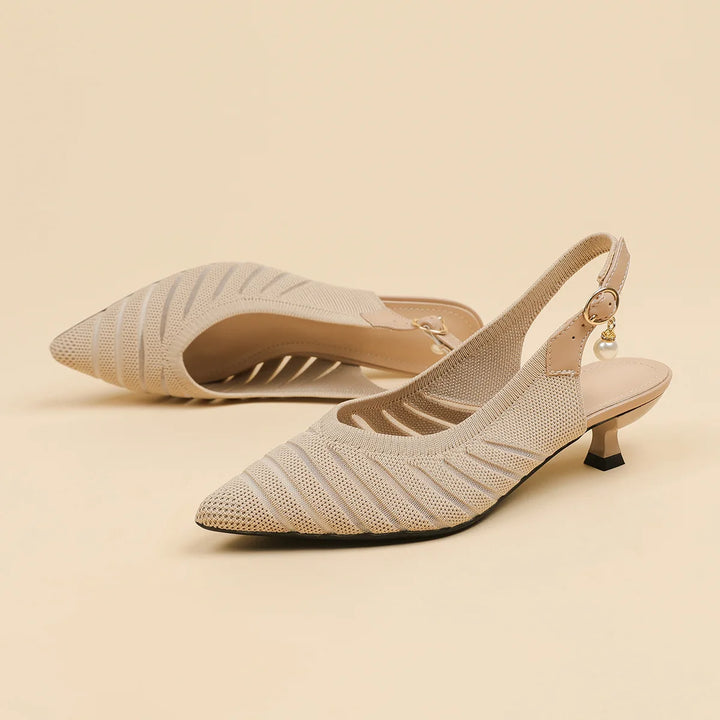 Paulina Pearl Slingback Heels