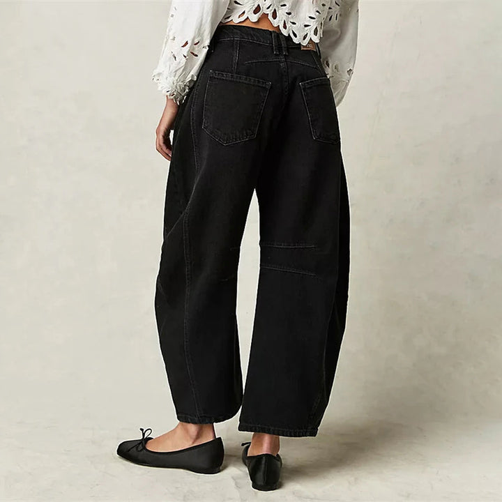 Women’s Low-Rise Barrel Denim Jeans