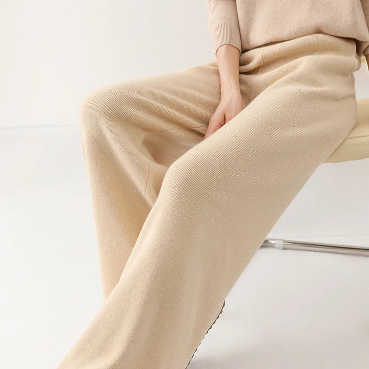 Women's Wide-Leg Merino Knit Pants