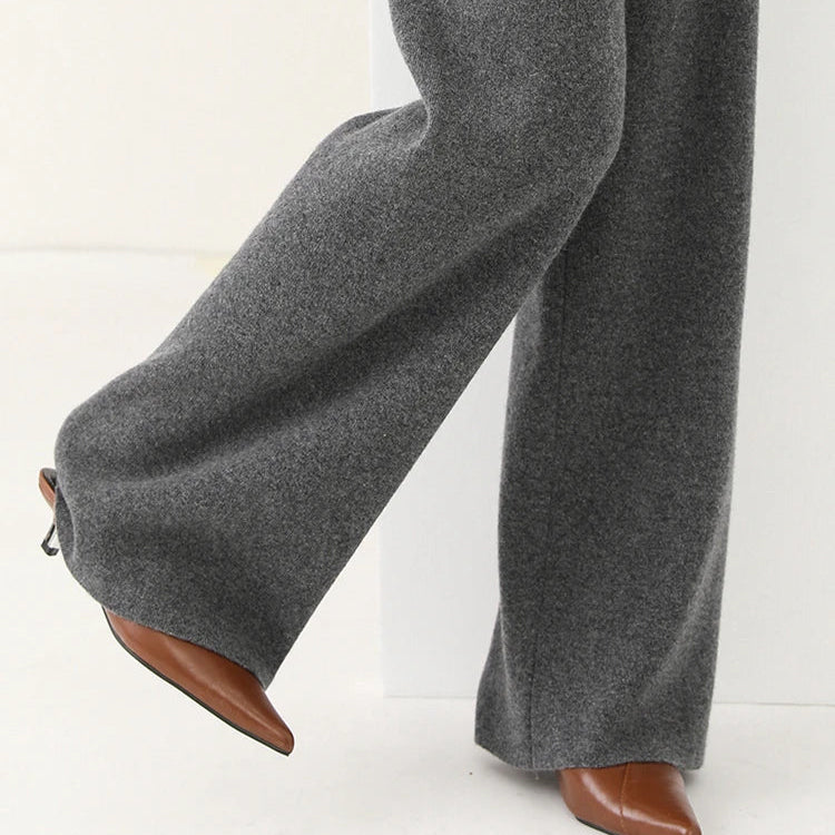 Women's Wide-Leg Merino Knit Pants