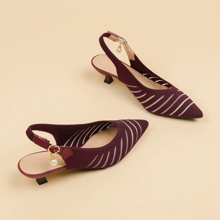 Paulina Pearl Slingback Heels