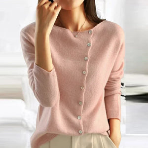 Women's Asymmetric Cashmere-Blend Cardigan