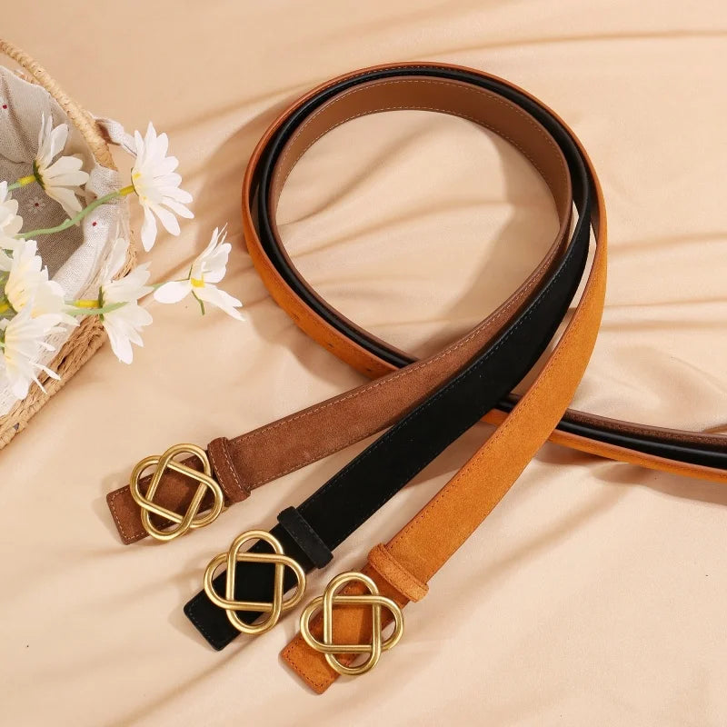 Beatrix Skinny Suede Belt