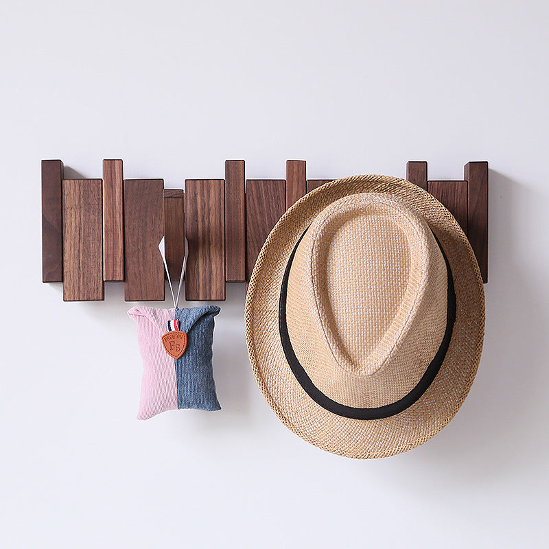 Natural Wood Piano Hook Wall Rack