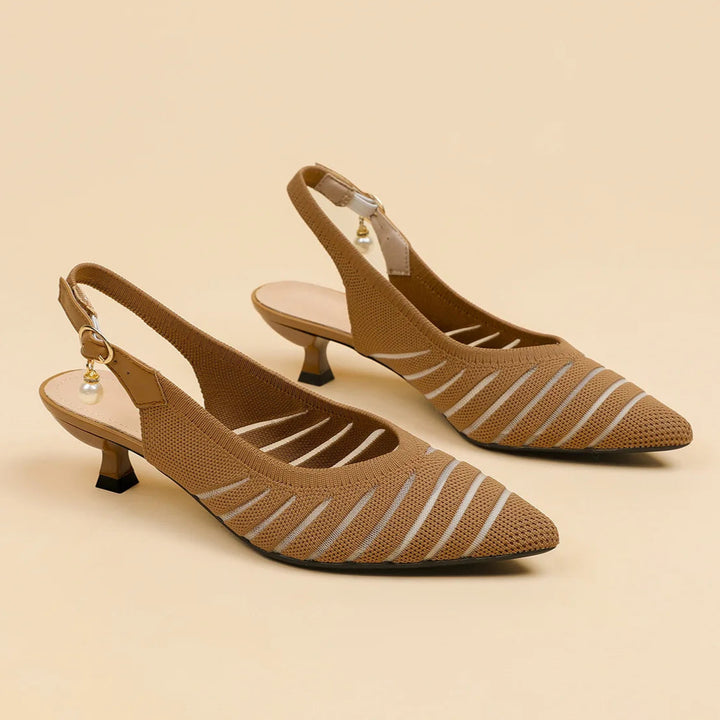 Paulina Pearl Slingback Heels