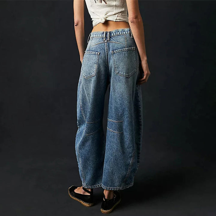 Women’s Low-Rise Barrel Denim Jeans