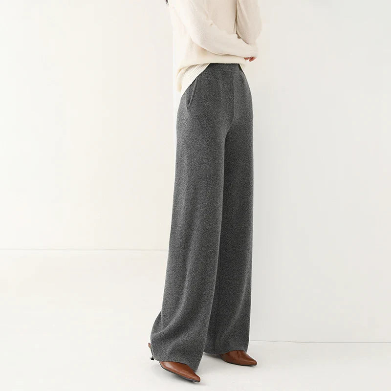 Women's Wide-Leg Merino Knit Pants