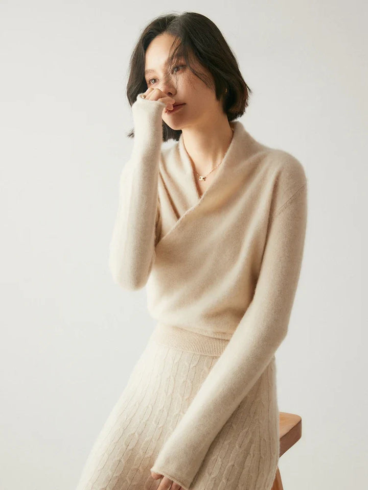 Women's Wrap-Front Knit Jumper