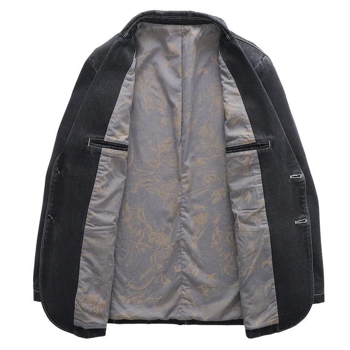 Men’s Casual Tailored Denim Blazer
