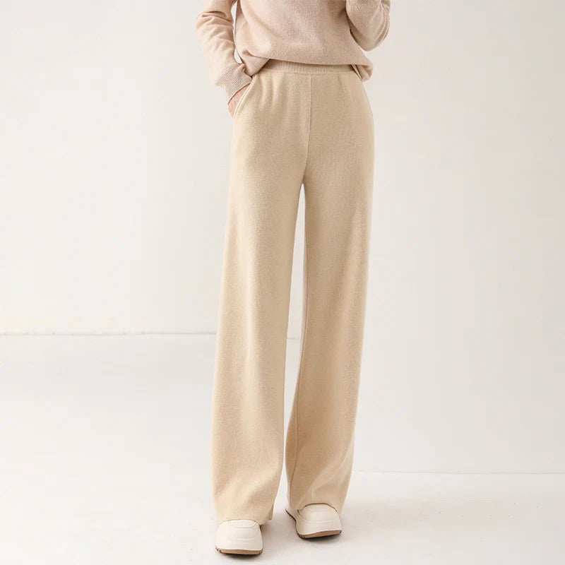 Women's Wide-Leg Merino Knit Pants