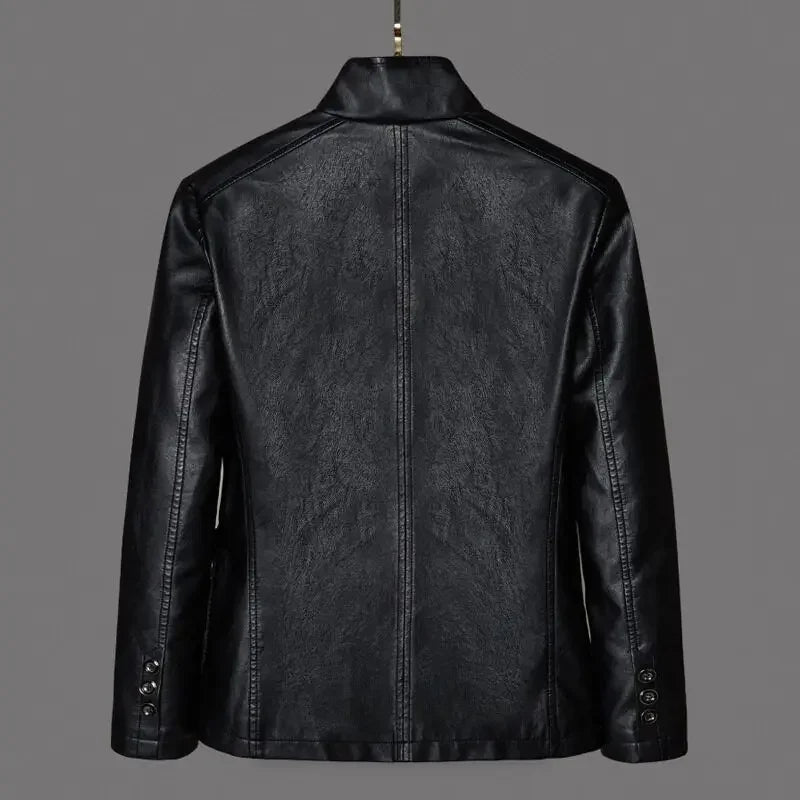 Men’s Smart Casual Faux Leather Jacket
