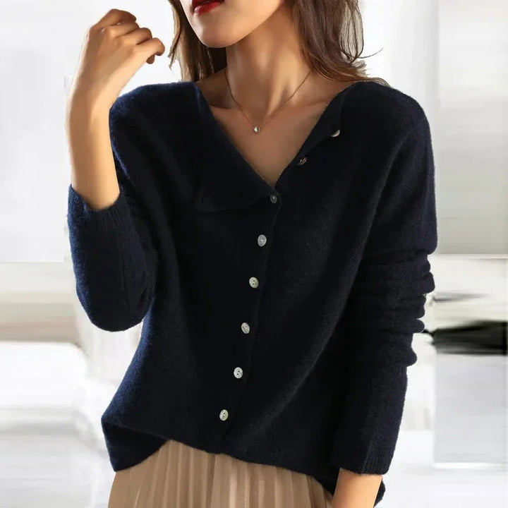 Women's Asymmetric Cashmere-Blend Cardigan