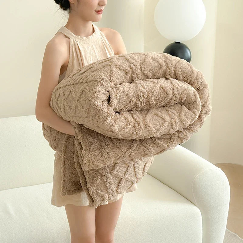 CloudSoft Coral Fleece Blanket