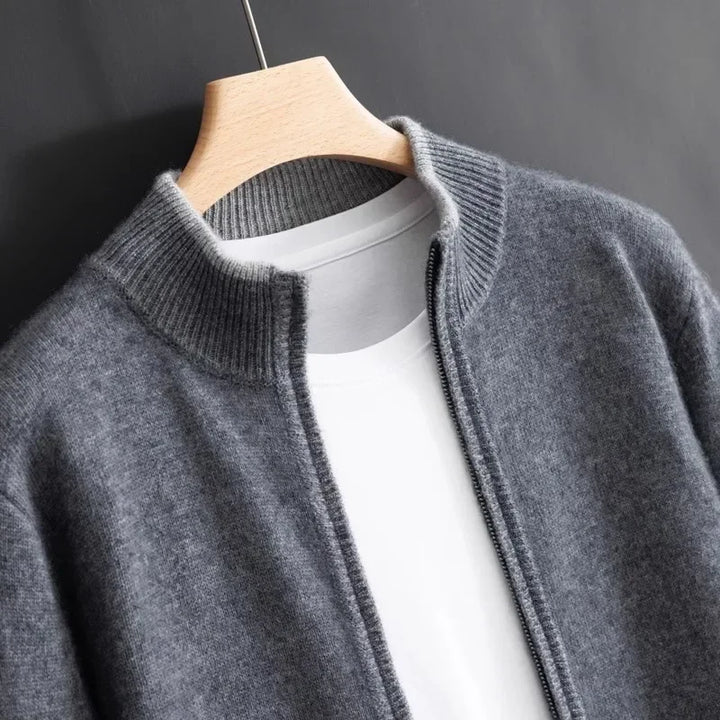 Men’s Zip Front Knit Cardigan