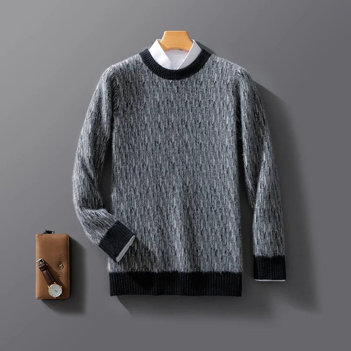 Men’s Contrast Trim Crew Neck Sweater