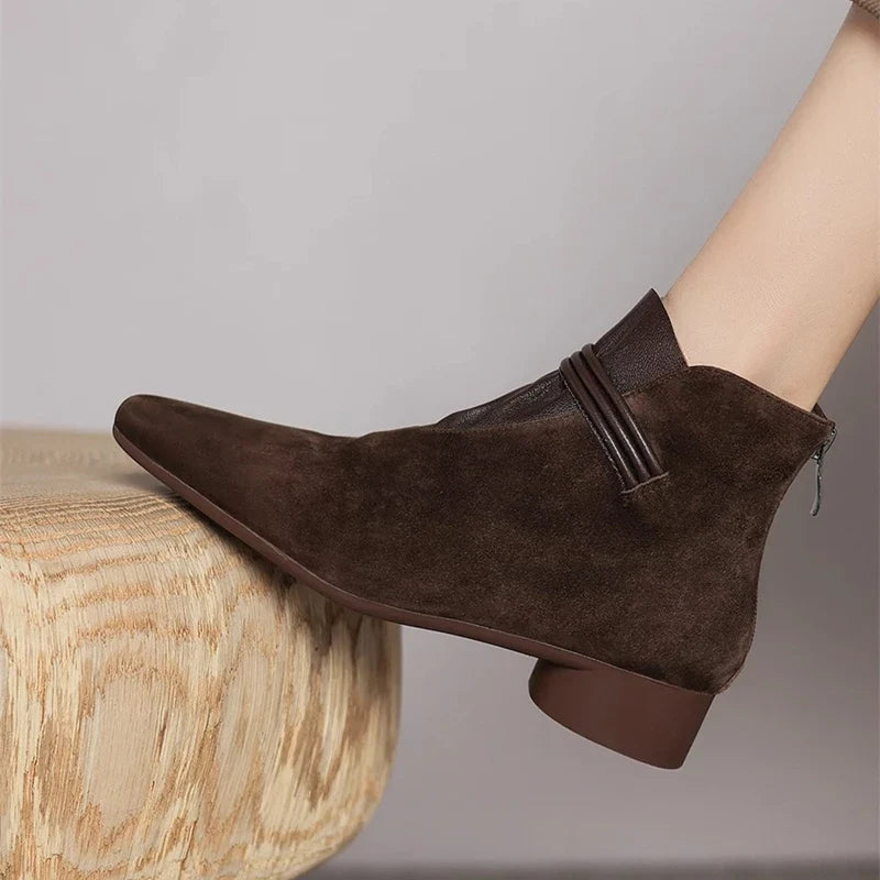 Women’s Suede Fur-Lined Ankle Boots