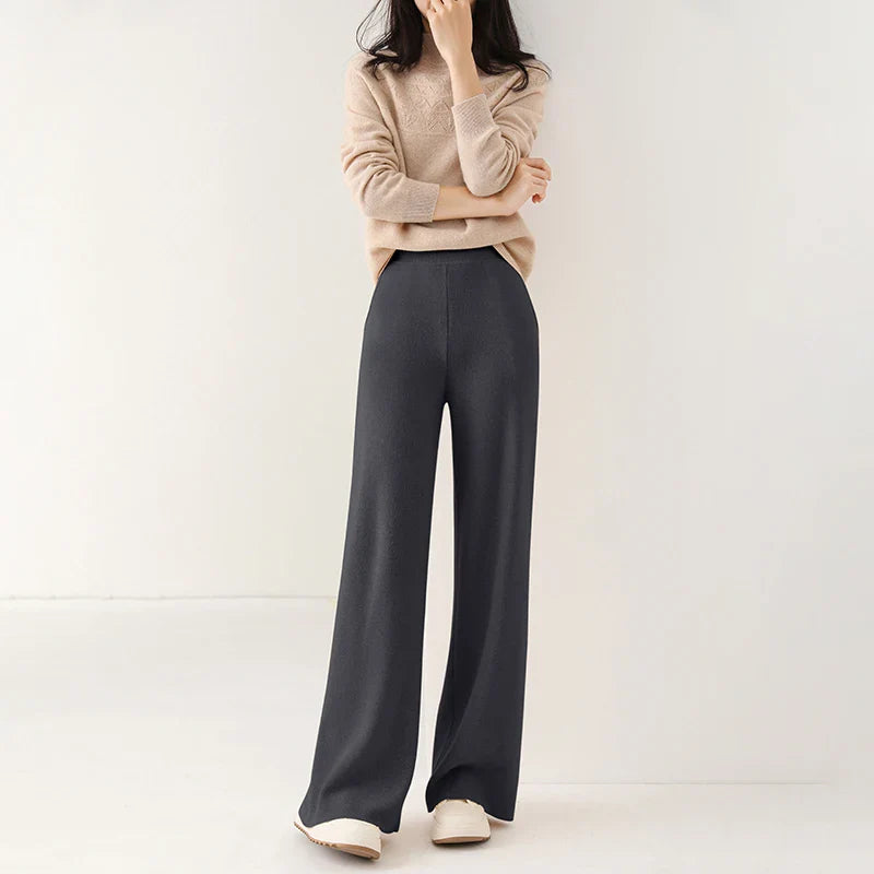 Women's Wide-Leg Merino Knit Pants