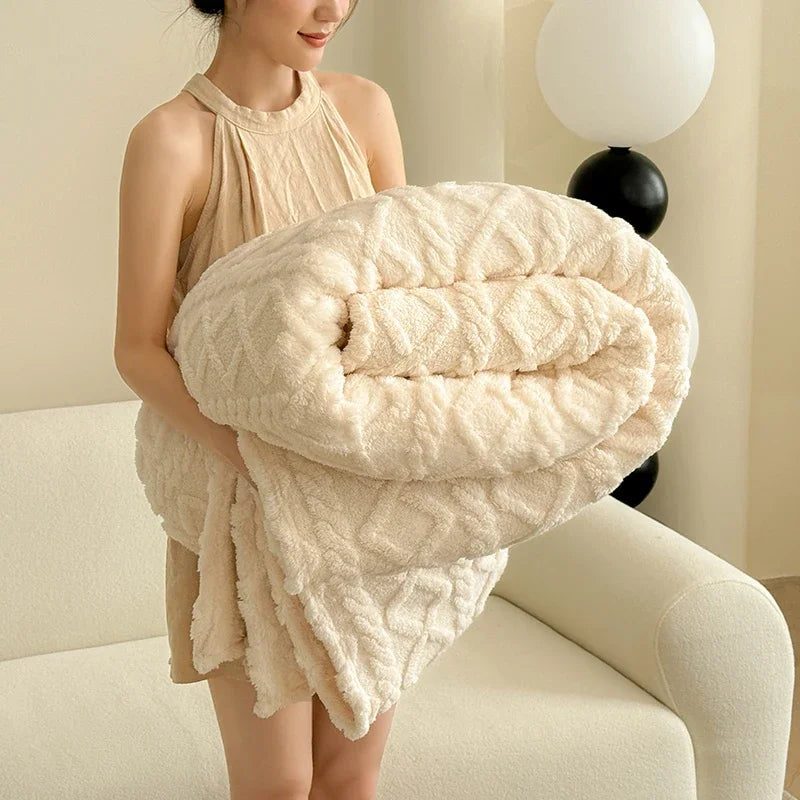 CloudSoft Coral Fleece Blanket
