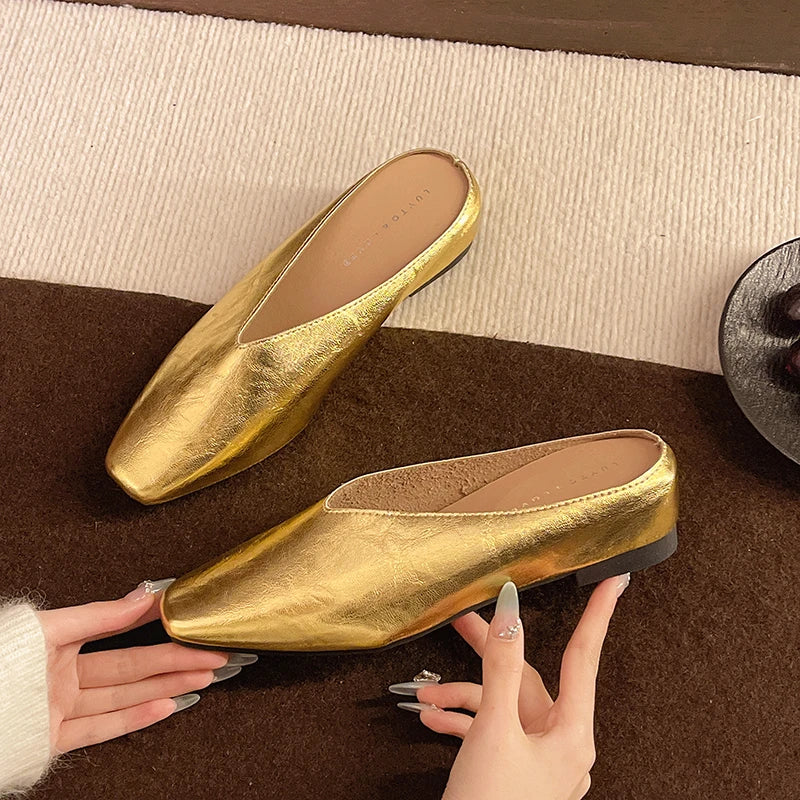 Arabella Pleather Mules