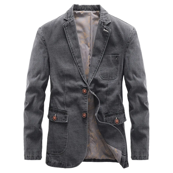 Men’s Casual Tailored Denim Blazer