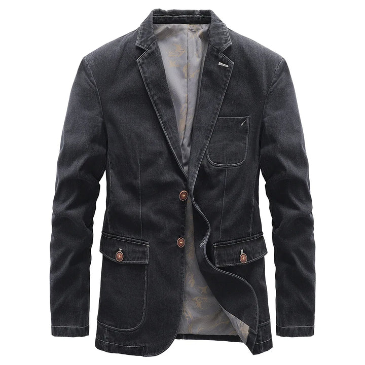 Men’s Casual Tailored Denim Blazer