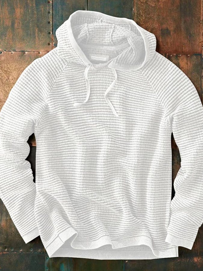 Men’s Waffle Knit Raglan Pullover Hoodie